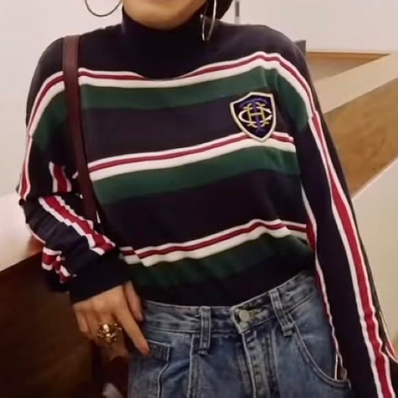 Tommy Hilfiger STRIPE MOCKNECK SWEATER - Picture 5 of 5